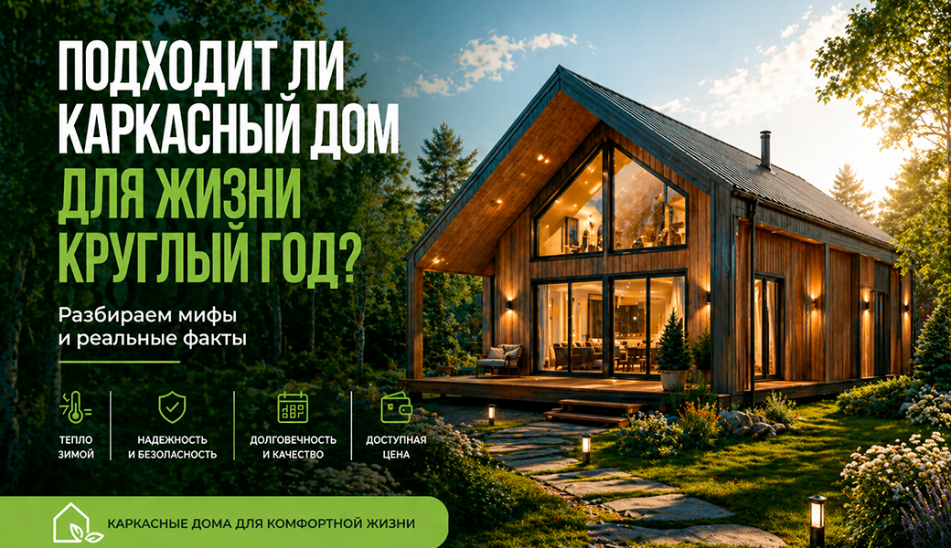 Подходит ли каркасный дом для постоянного проживания?