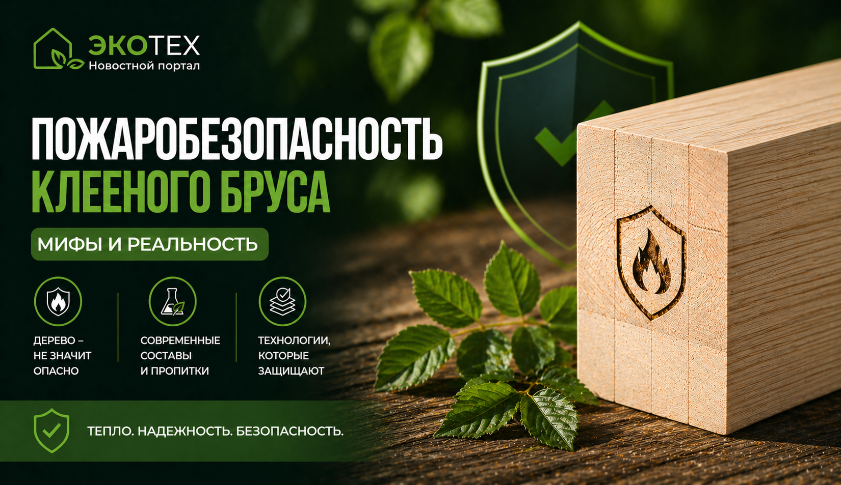 Пожаробезопасность клееного бруса: мифы и реальность